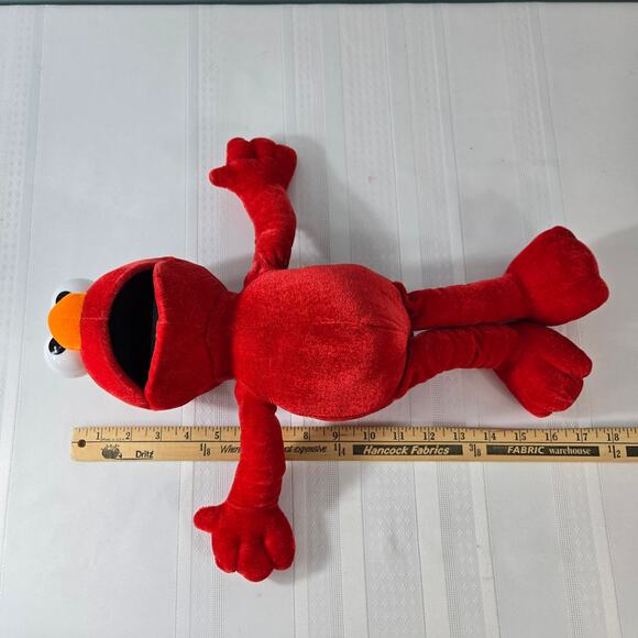 Sesame Street 18" Elmo Plush Smooth Velvety Feel Stuffed Animal NANCO 2004 - Picture 5 of 5